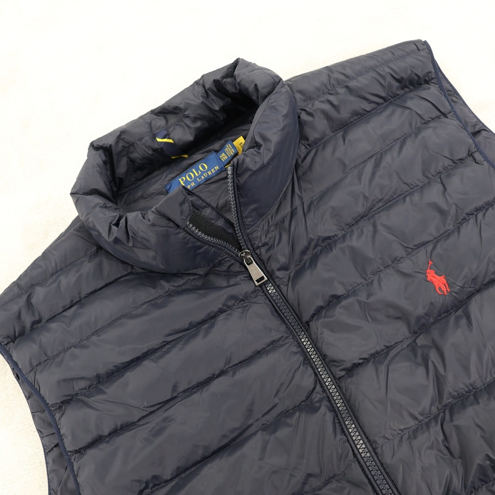 Polo Ralph Lauren Mens XXL Navy Blue Packable Puffer Vest Red Pony Logo